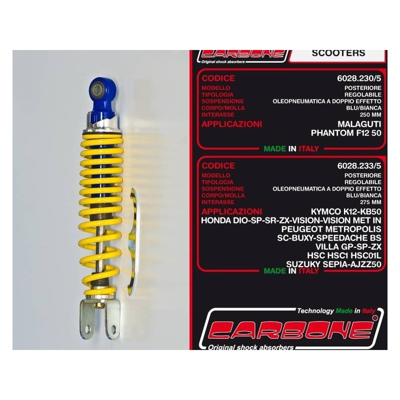 Rear Shock 250mm Yamaha/Malagu