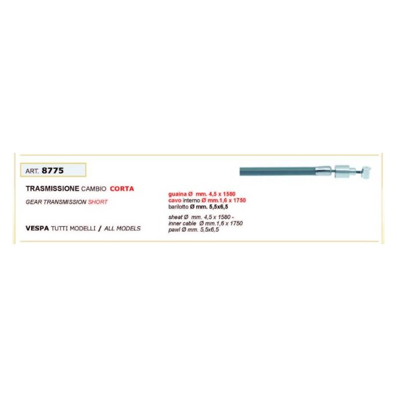 Gear Cable Small frame Vespa