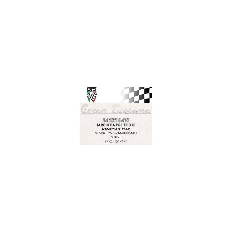 Badge 'Gran Turismo' Rear Fram