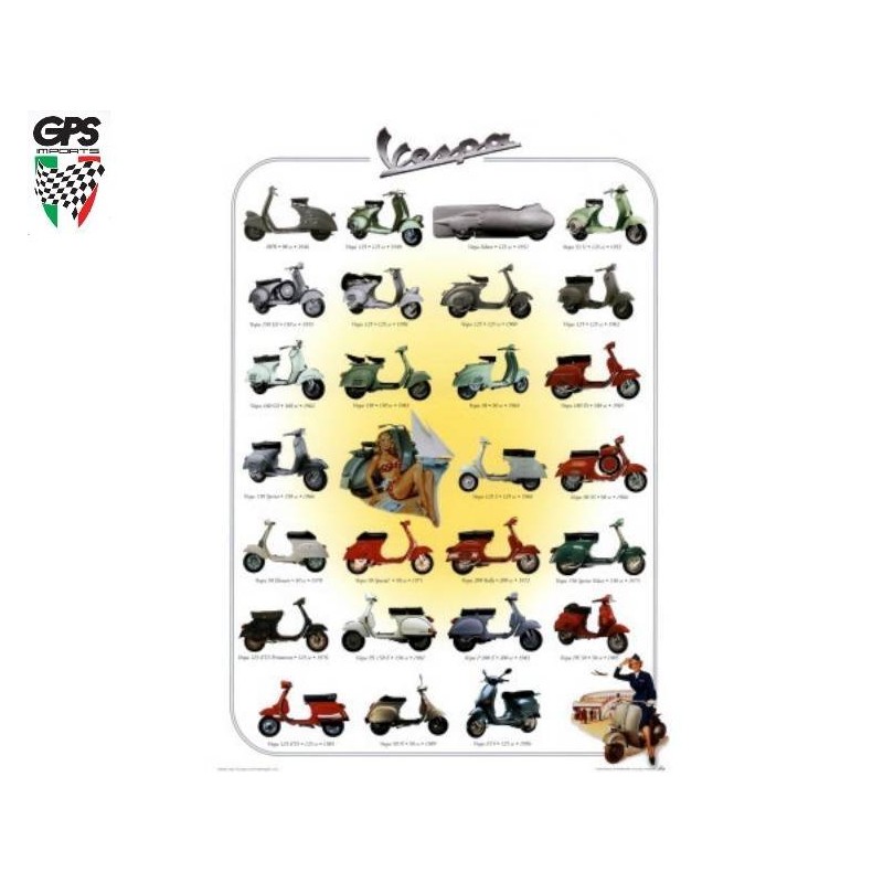 Poster Vespa Grey