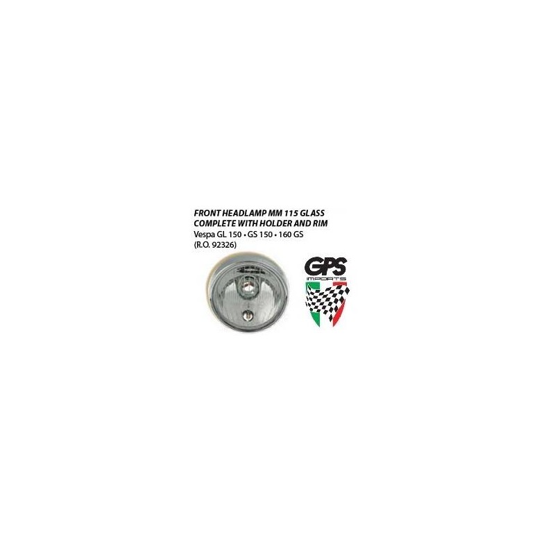 Headlight Vespa 115mm Round